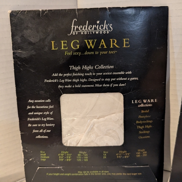Thigh High Stockings New In‎ Package Fredrick's And Hanes Medium. 3 Packs - Picture 6 of 11